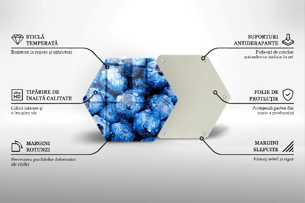Tagliere in vetro Mirtilli succosi