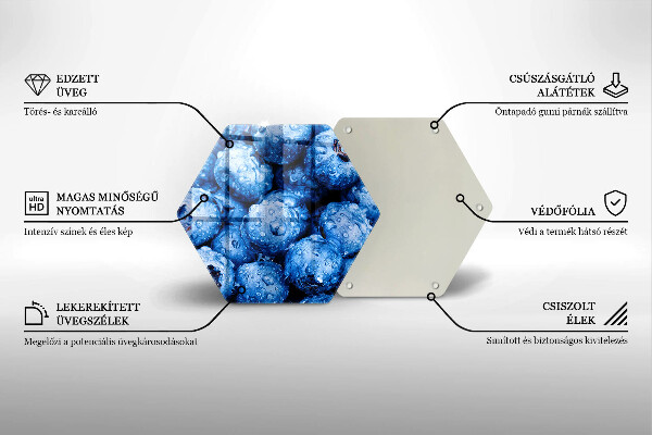 Tagliere in vetro Mirtilli succosi