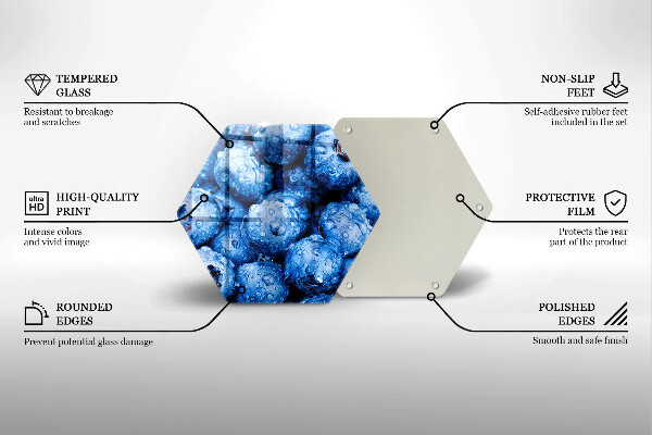 Tagliere in vetro Mirtilli succosi