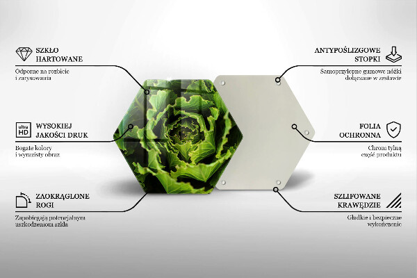 Tagliere in vetro Mangiare foglie di lattuga
