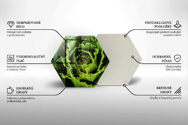 Tagliere in vetro Mangiare foglie di lattuga