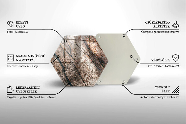 Tagliere in vetro Struttura in legno