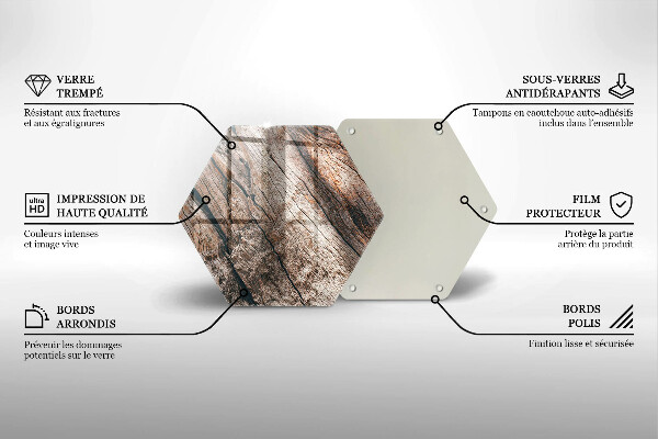 Tagliere in vetro Struttura in legno