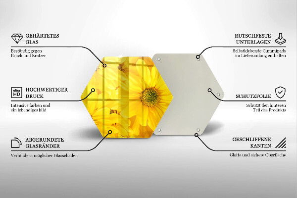 Tagliere in vetro Petali di fiori