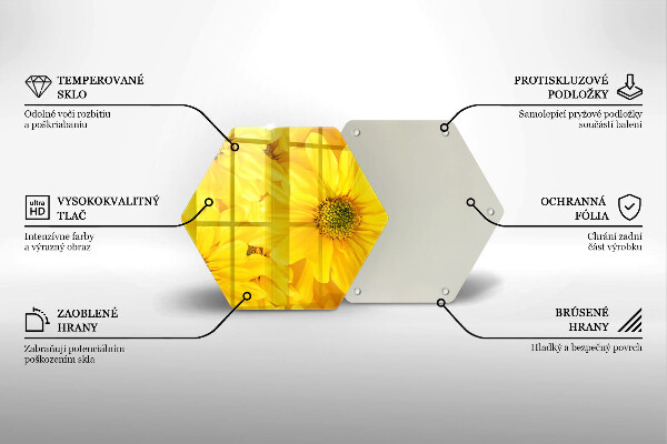 Tagliere in vetro Petali di fiori