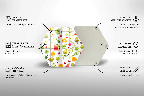 Tagliere in vetro Modello di frutta e verdura