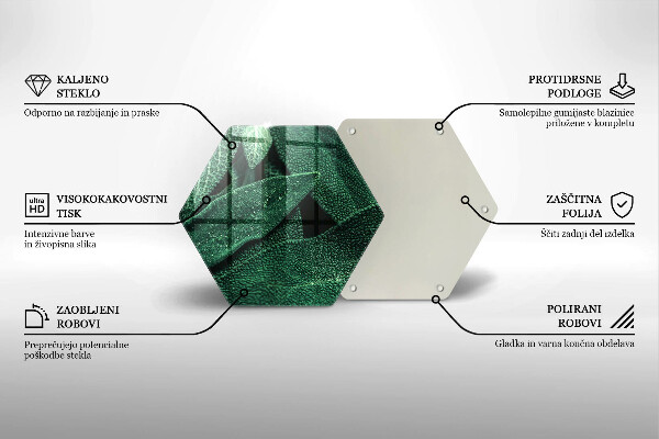 Tagliere in vetro Le foglie della pianta