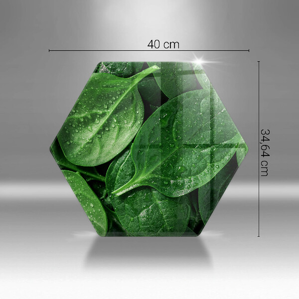 Tagliere in vetro Foglie di basilico