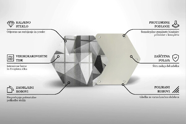 Tagliere in vetro Astrazione tagliente concreta