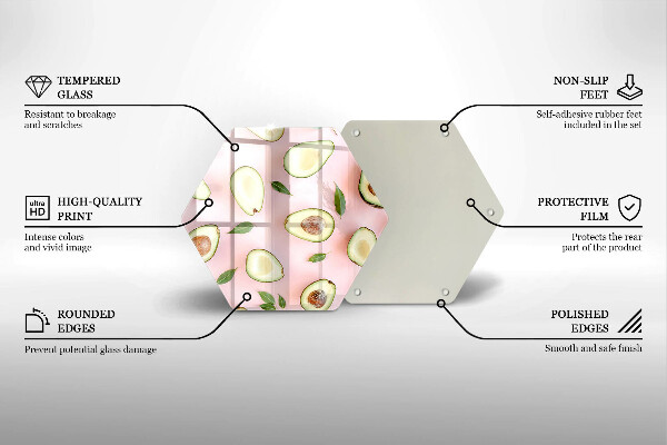 Tagliere in vetro Modello di avocado