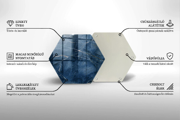Tagliere in vetro Trama di pietra di marmo