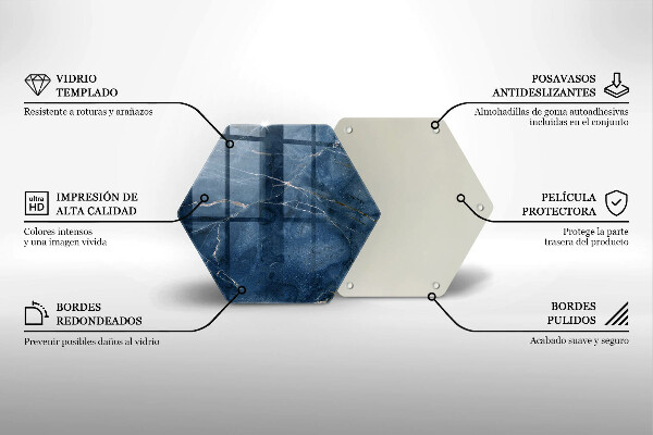 Tagliere in vetro Trama di pietra di marmo