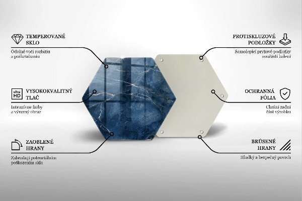 Tagliere in vetro Trama di pietra di marmo