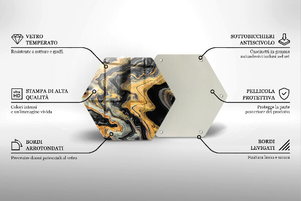 Tagliere in vetro Struttura astratta