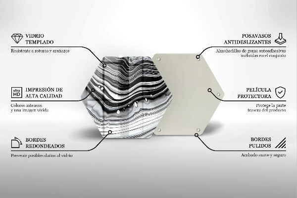 Tagliere in vetro Astrazione dell'inchiostro