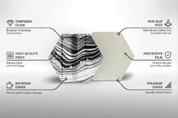 Tagliere in vetro Astrazione dell'inchiostro