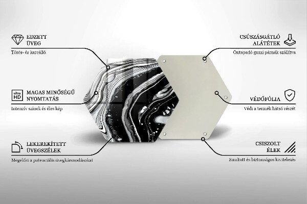 Tagliere in vetro Astrazione dell'inchiostro