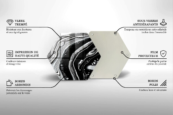 Tagliere in vetro Astrazione dell'inchiostro