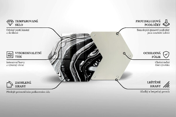 Tagliere in vetro Astrazione dell'inchiostro