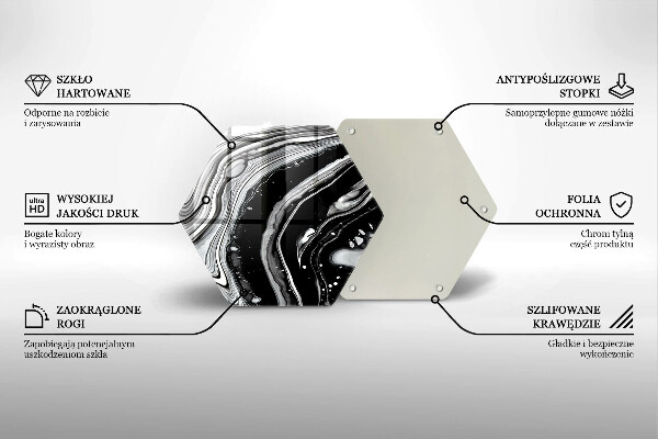Tagliere in vetro Astrazione dell'inchiostro