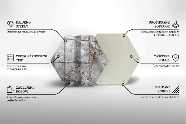 Tagliere in vetro Trama di pietra