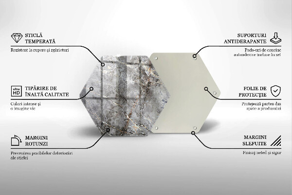 Tagliere in vetro Trama di pietra