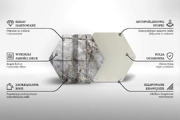Tagliere in vetro Trama di pietra