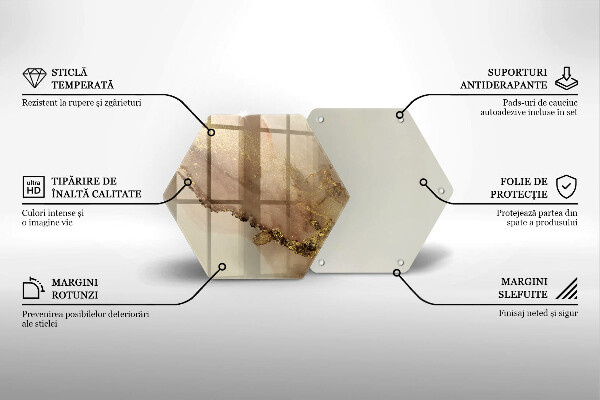 Tagliere in vetro Astrazione dell'oro