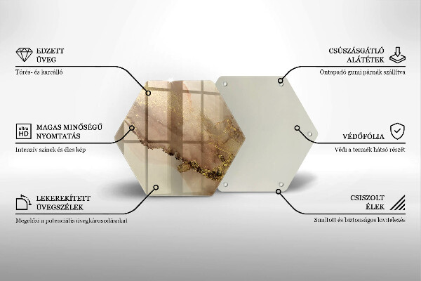Tagliere in vetro Astrazione dell'oro
