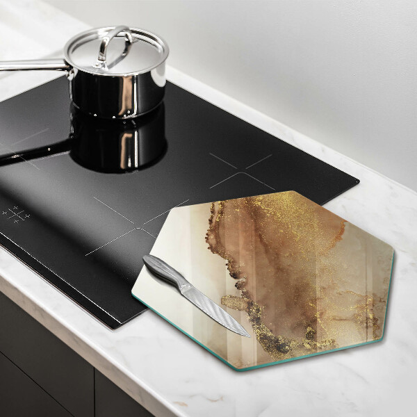 Tagliere in vetro Astrazione dell'oro