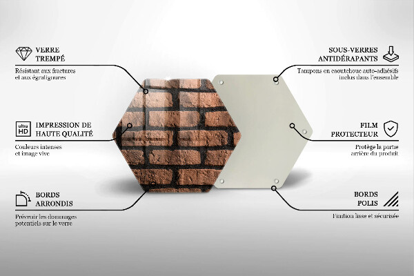 Tagliere in vetro Muro di mattoni