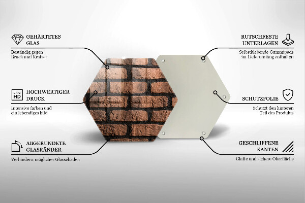 Tagliere in vetro Muro di mattoni