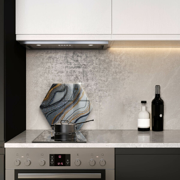 Tagliere in vetro roccia con oro