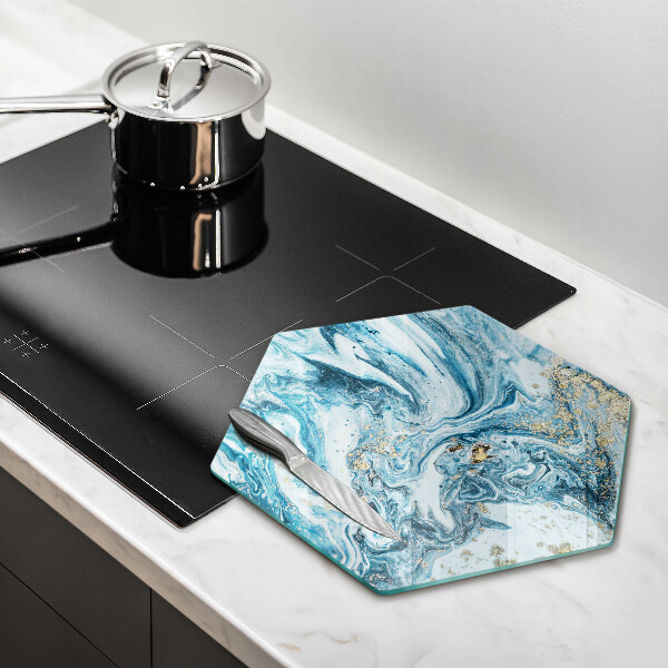 Tagliere in vetro Struttura con oro