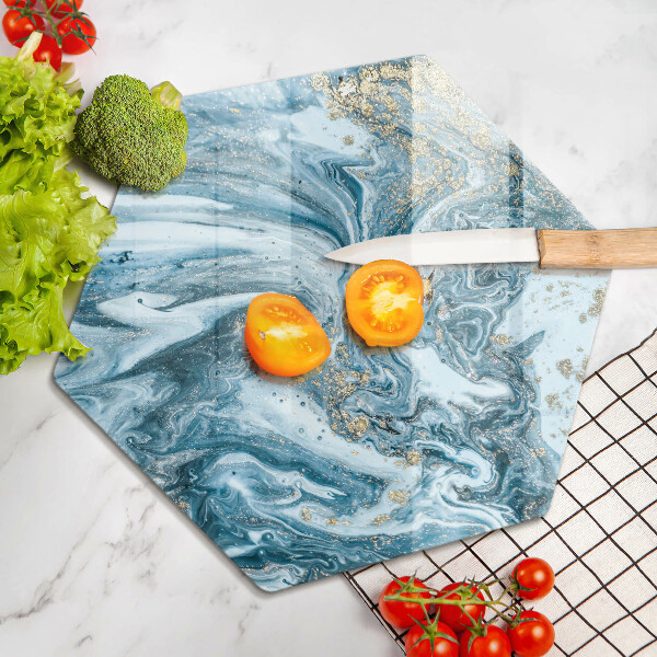 Tagliere in vetro Struttura con oro