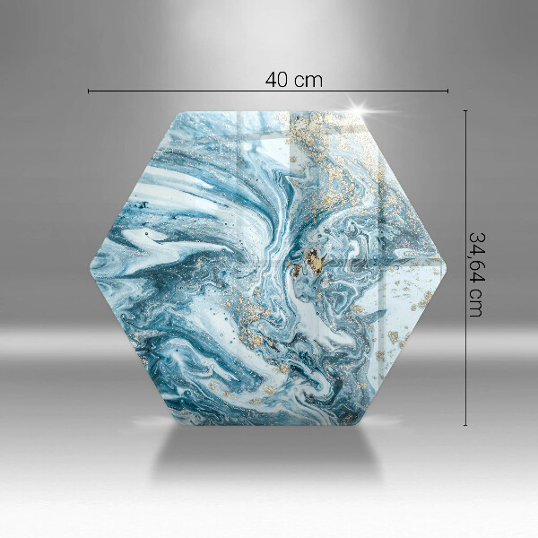 Tagliere in vetro Struttura con oro