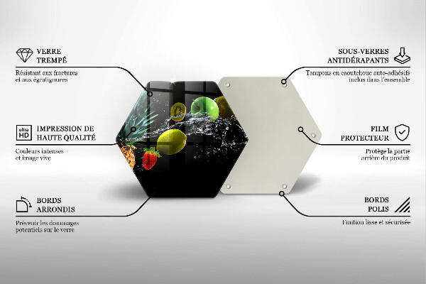 Tagliere in vetro temperato Frutta in acqua