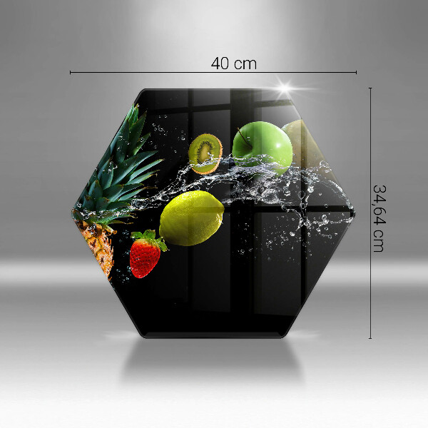 Tagliere in vetro temperato Frutta in acqua