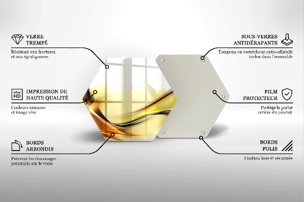 Tagliere in vetro Linee astratte di luce