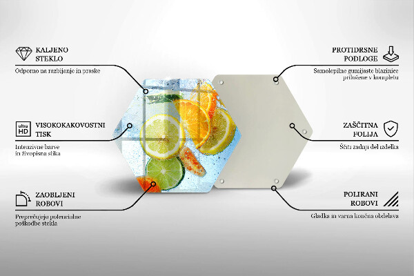 Tagliere in vetro Succosa acqua di agrumi