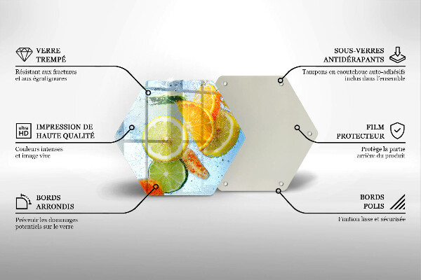 Tagliere in vetro Succosa acqua di agrumi