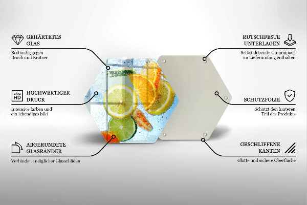 Tagliere in vetro Succosa acqua di agrumi