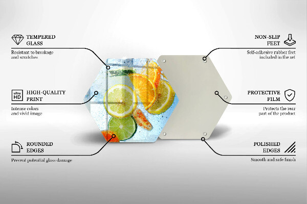 Tagliere in vetro Succosa acqua di agrumi