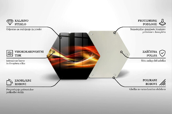 Tagliere in vetro Fumo e luce astratti
