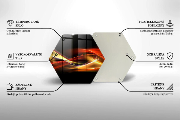 Tagliere in vetro Fumo e luce astratti