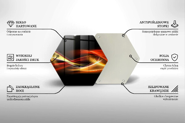 Tagliere in vetro Fumo e luce astratti