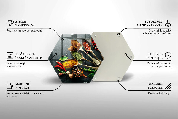 Tagliere in vetro Cucchiai da cucina di spezie