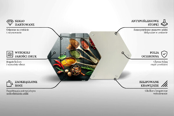 Tagliere in vetro Cucchiai da cucina di spezie