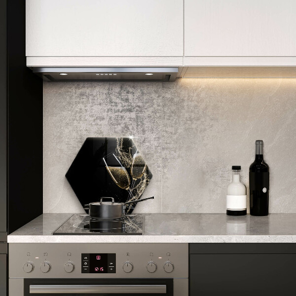 Tagliere in vetro Bicchieri di champagne