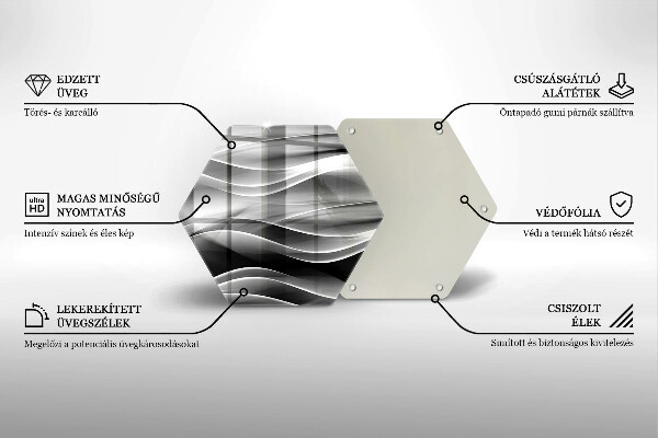 Tagliere in vetro Linee delicate di astrazione